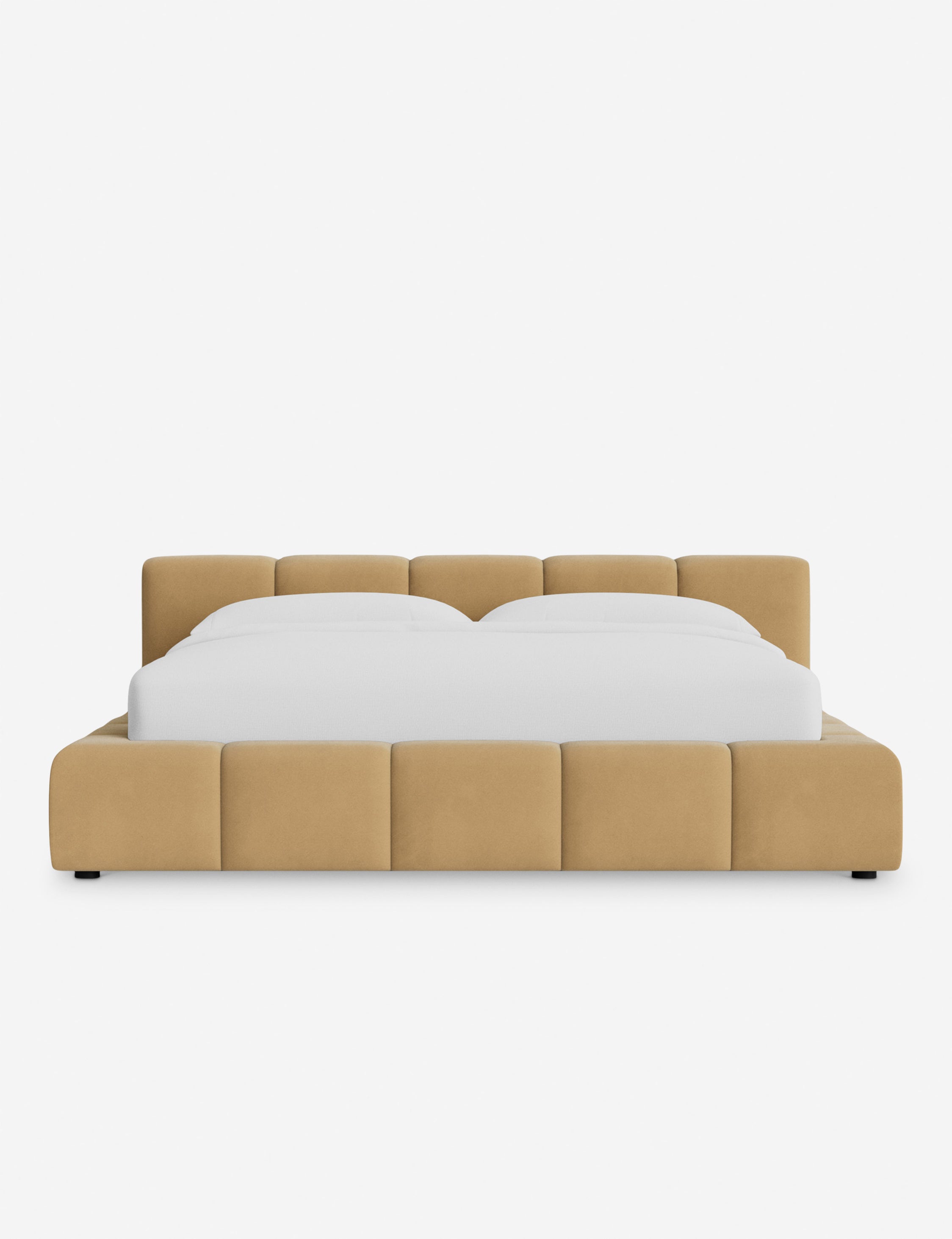 Cambry Platform Bed Frame - Modern Minimalist Wooden Bed with Headboard - Perfect for Bedroom, Guest Room & Small Spaces