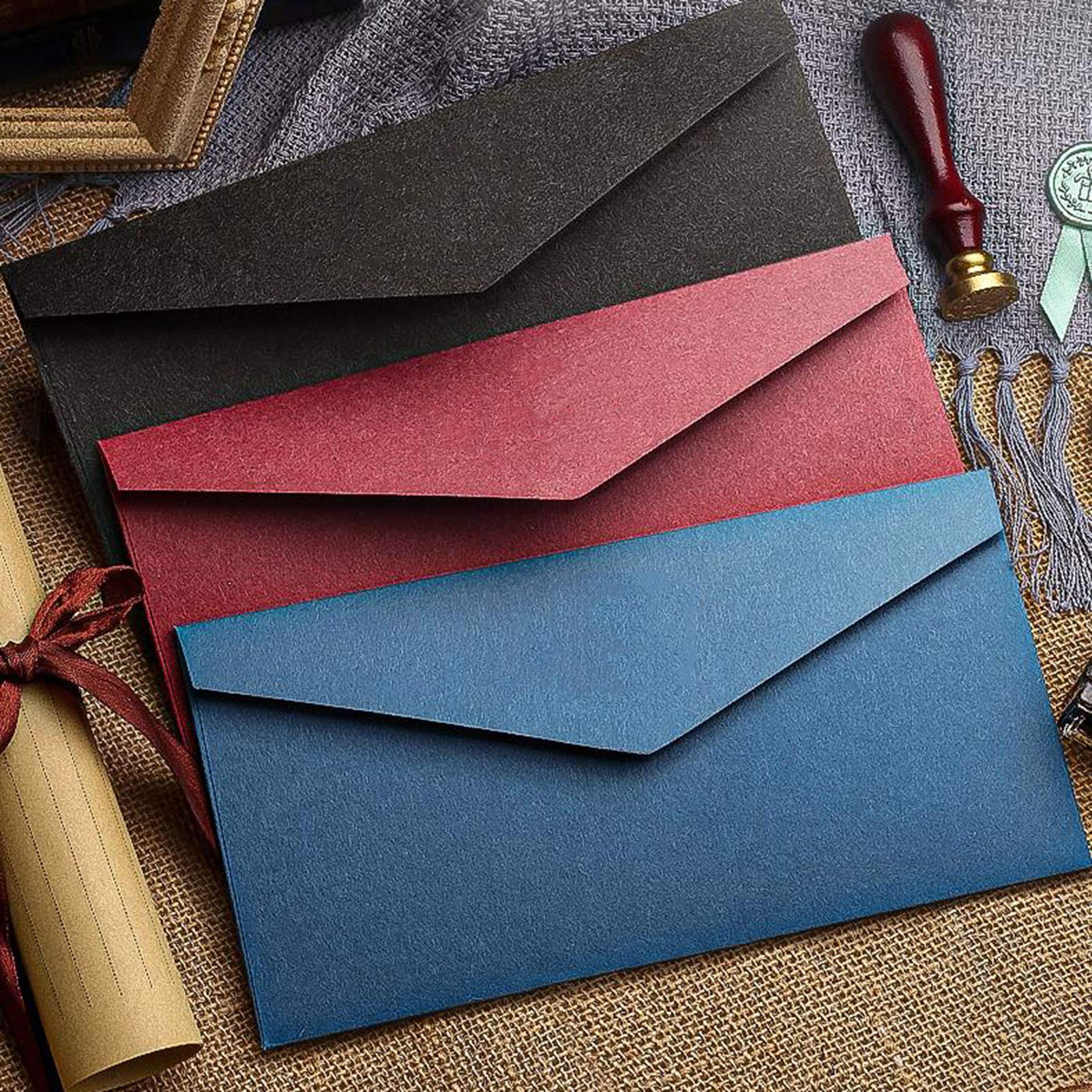 60 PCS Metallic Colorful Invitation Envelopes 8.7x4.3 Inch - Gift Card & Cash Envelopes for Weddings, Parties, Greeting Cards and Money Gifts (60 Pack)