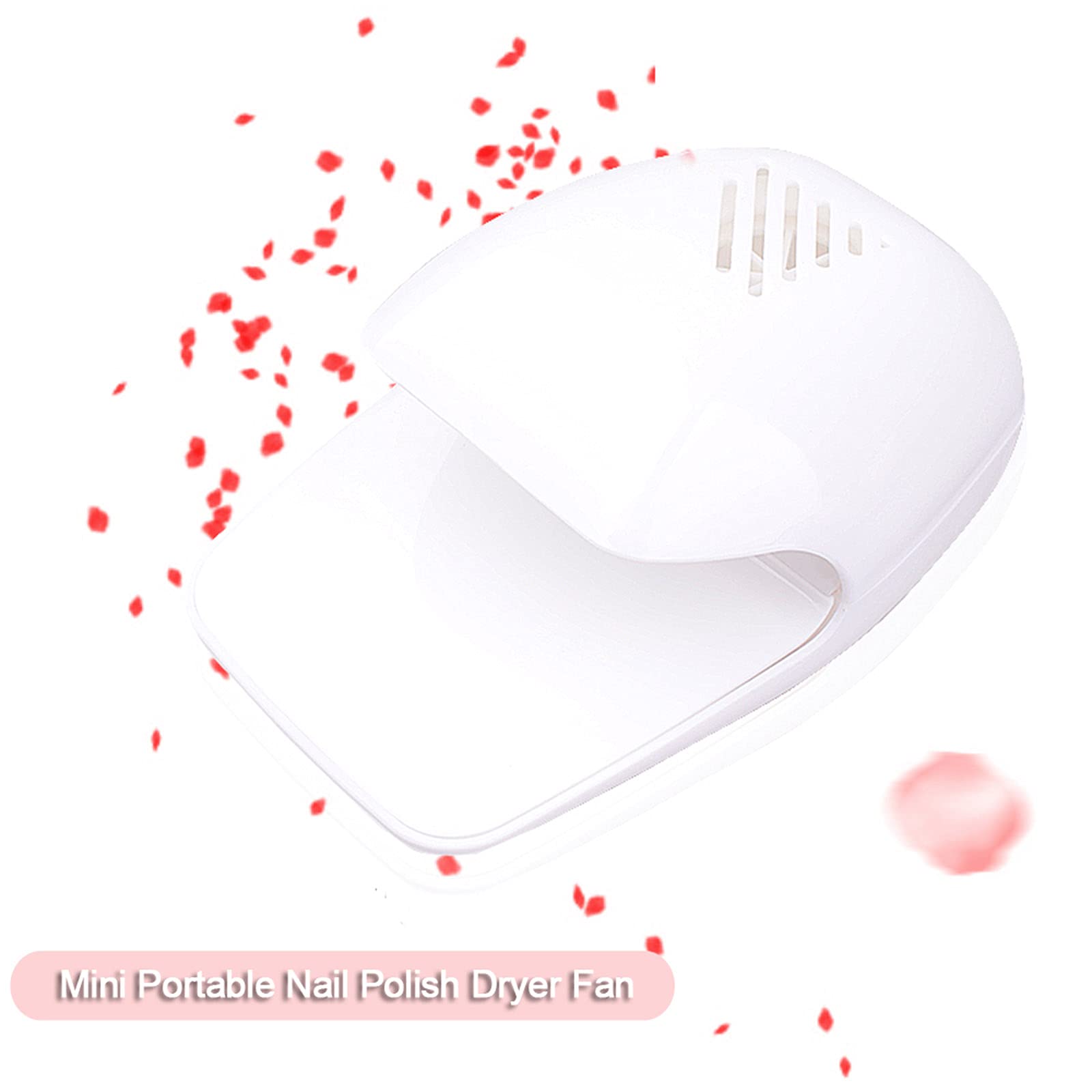 EXCLUZO Mini Portable Nail Polish Dryer Fan - Fast Drying Nail Art Blower for Gel & Acrylic Nails - Compact Travel Nail Cooler Tool for Home & Salon Use - Perfect for Manicures, Pedicures and DIY Nail Art