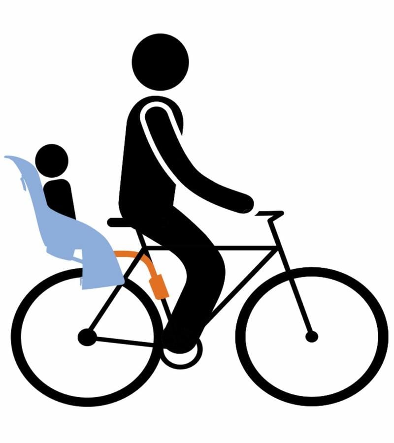Thule Ridealong Lite Bike Seat - Light Gray Child Bike Seat for Toddlers - Safe & Comfortable Bicycle Child Carrier for Outdoor Family Adventures