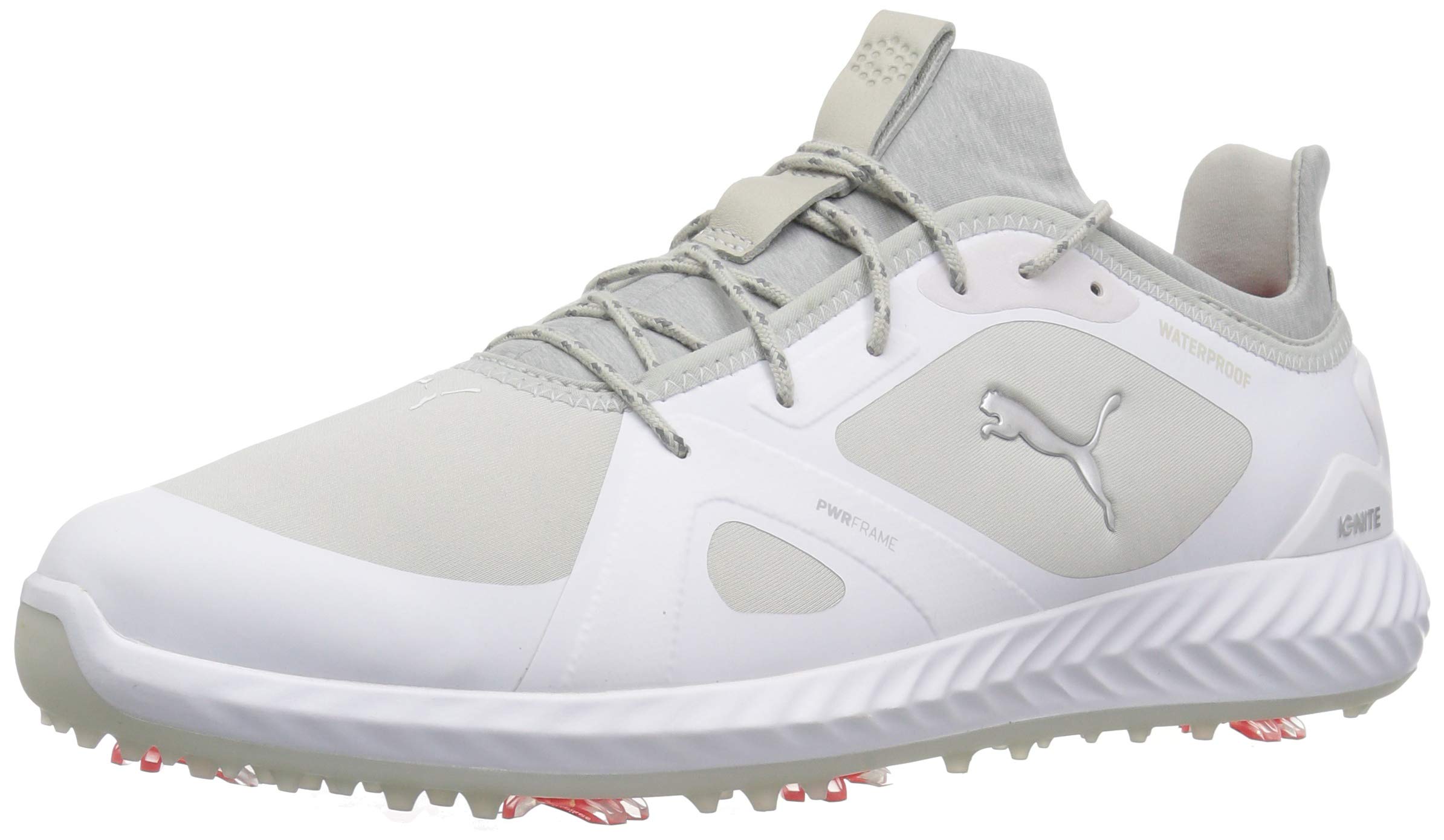 PUMA GOLF Men's Ignite Pwradapt Golf Shoes - White/Gray Violet - Size 11 - For Golf & Walking