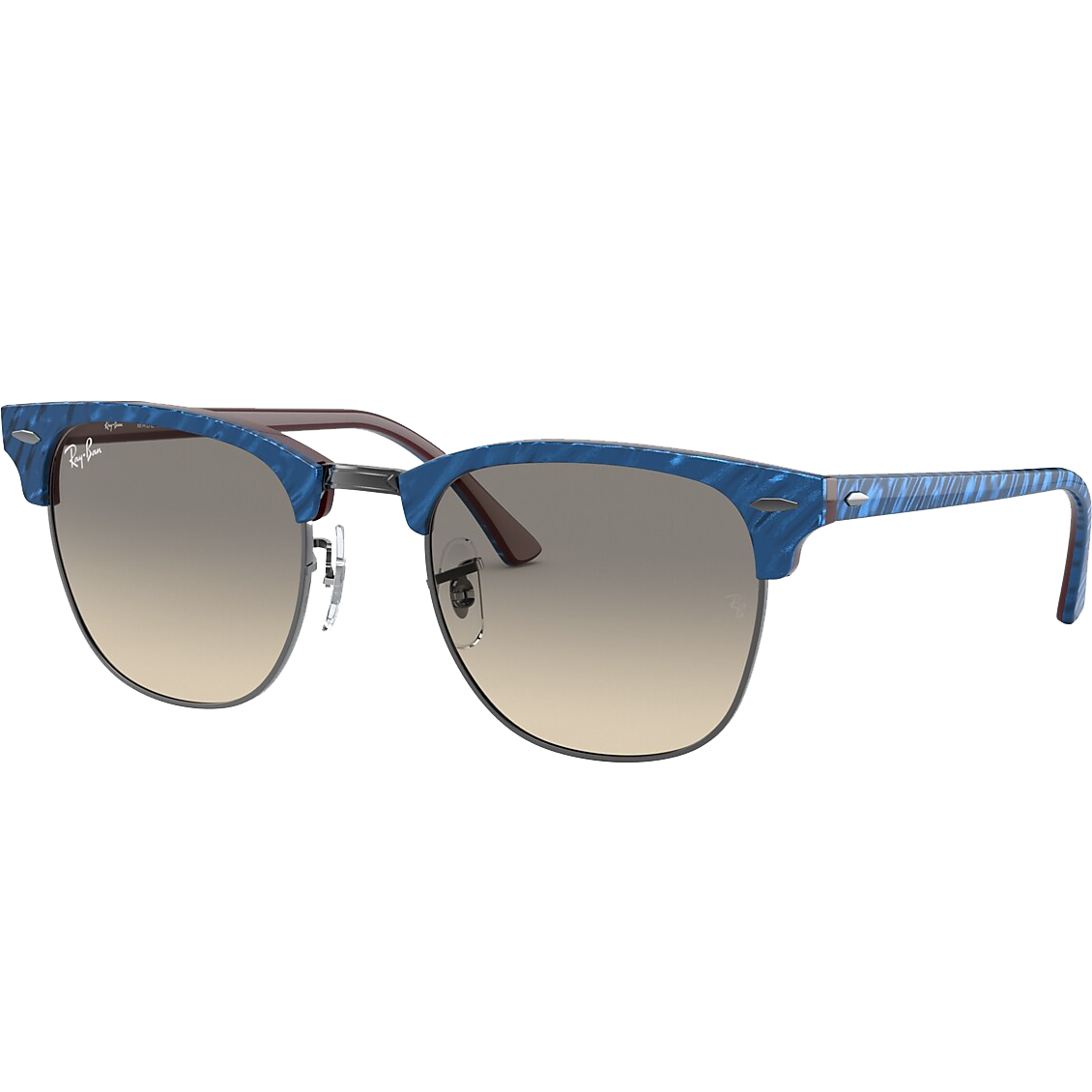 Club Master M Sunglasses - Wrinkled Blue & Gradient Grey Lenses - Stylish Retro Aviator Shades for Men & Women - Perfect for Driving, Outdoor Activities & Fashion Accessories
