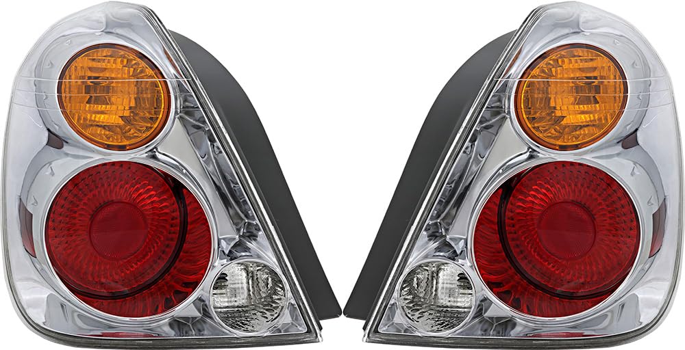 Nissan Altima Tail Lights Lamps Set for 2002 2003 2004 Models - Left & Right Pair - Perfect for Night Driving and Enhanced Vehicle Safety