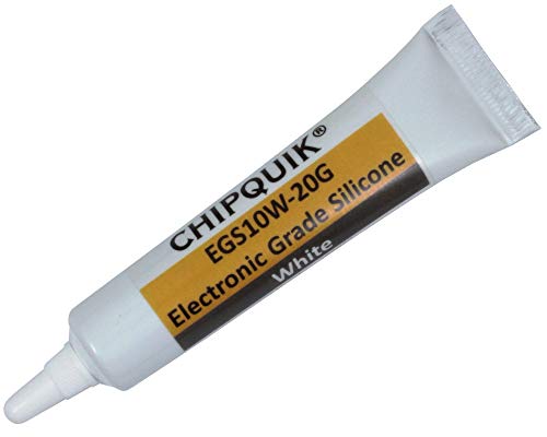 EGS10W-20G Electronics Grade White Silicone Adhesive Sealant - 20g (0.7oz) Squeeze Tube for Precision Dispensing | Waterproof, Heat Resistant Sealant for Electronics Repair, Circuit Boards & DIY Projects