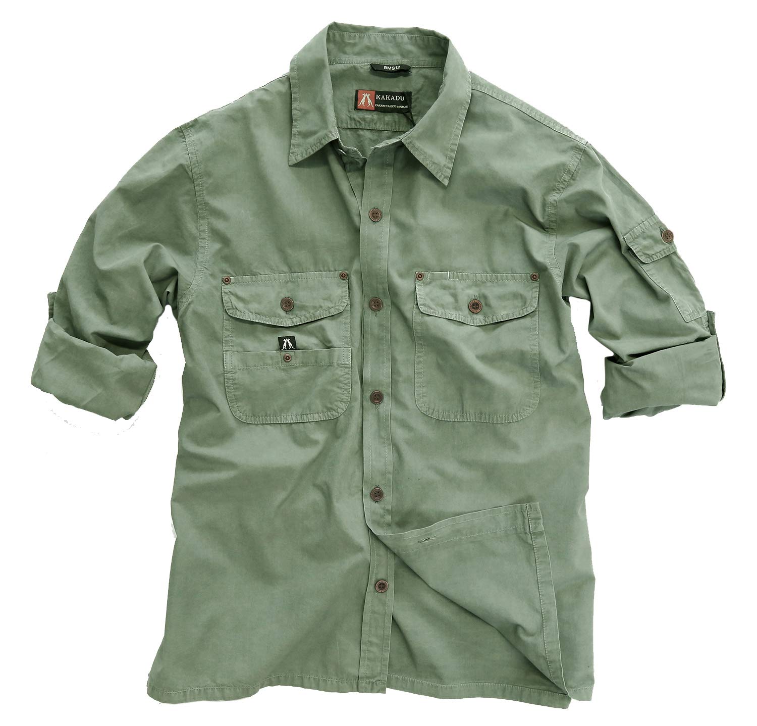 Kakadu Australia Men's Concord Long Sleeve Shirt - Breathable Roll-Up Sleeve Button Down Shirt for Casual Wear, Office & Outdoor Activities