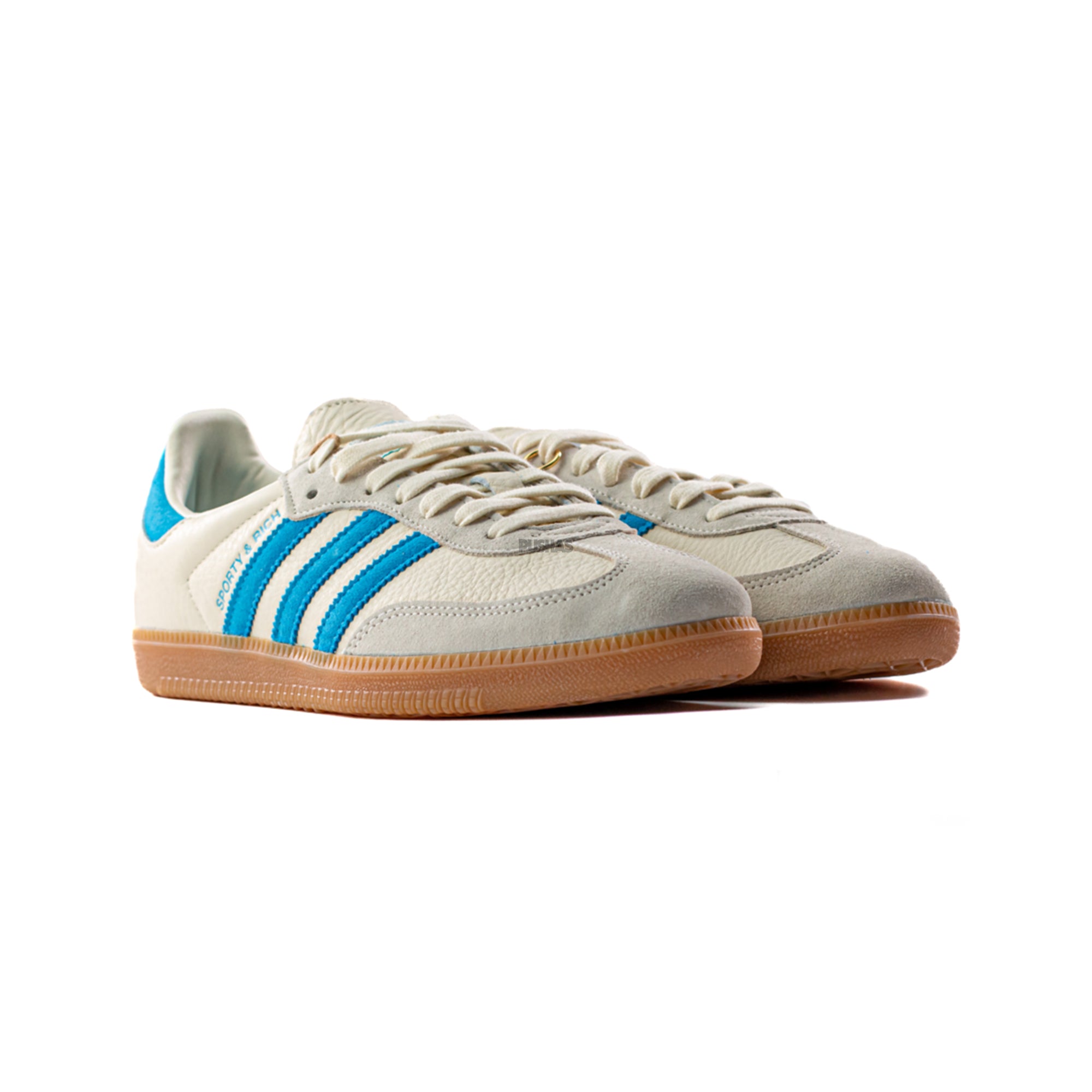 Adidas Samba OG Sneakers 2023 - Sporty & Rich Beige & Blue Classic Shoes for Men & Women | Perfect for Casual Wear, Street Style & Everyday Comfort