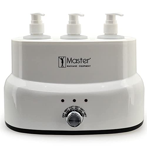 Professional Massage Oil Warmer & SPA Lotion Heater - 3 Pack 8oz Bottles Kit for Body Massage Therapy, Home Use & Beauty Salon Treatments | Perfect for Relaxation, Physiotherapy & Aromatherapy Sessions