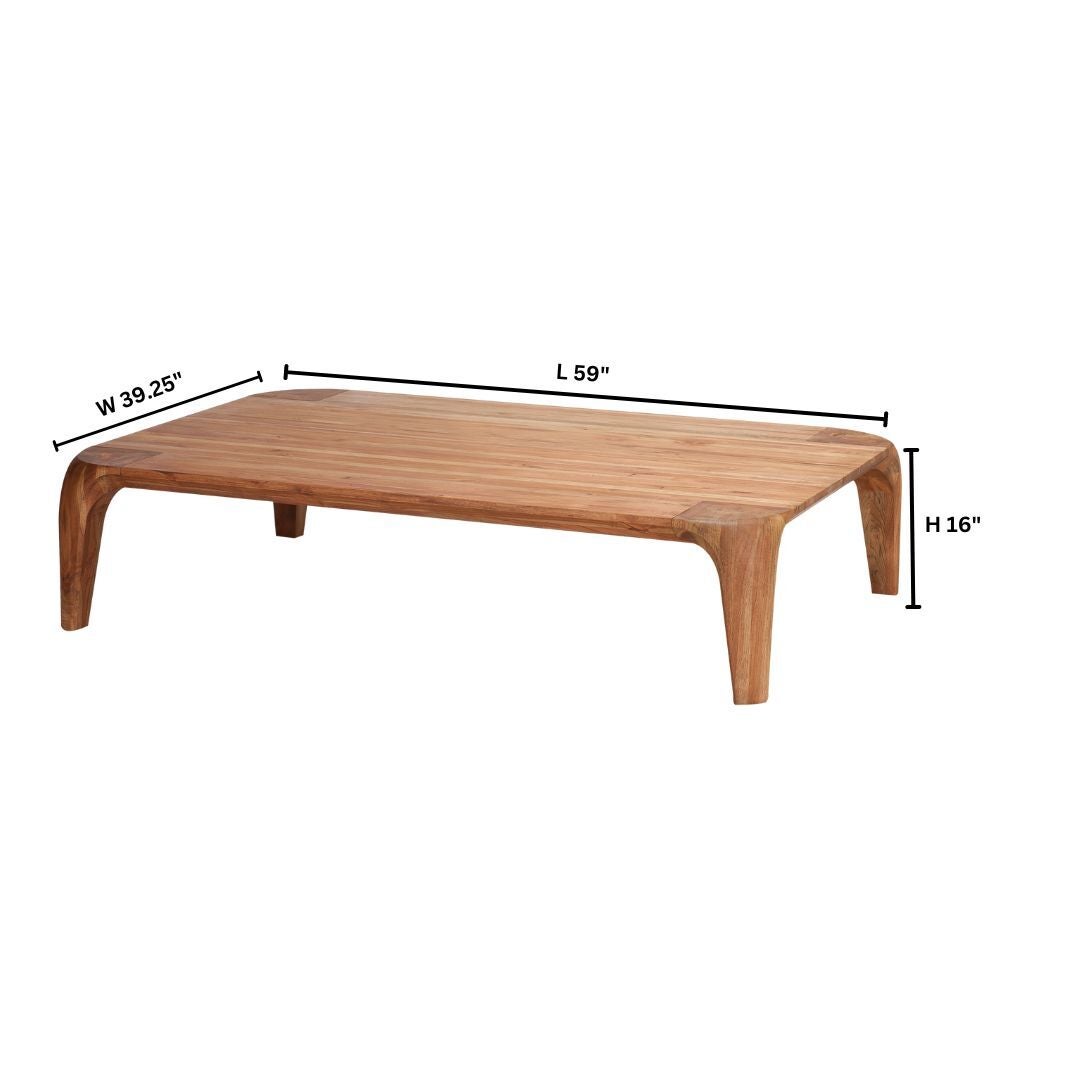 Cyan Design 11741 Natural Wood Coffee Table - Medium Size Rustic Living Room Furniture for Home Decor & Cozy Gatherings