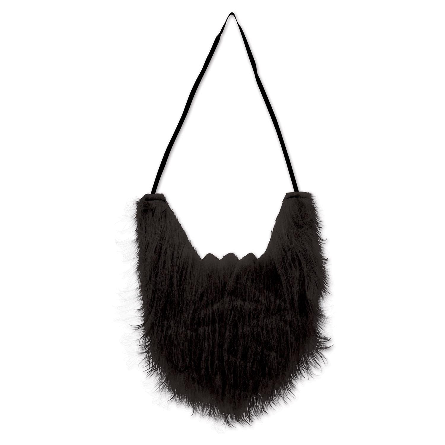 12 Pack Beistle Black Costume Beards for Men - Fake Beard for Halloween, Cosplay, and Themed Parties - Perfect for Santa, Pirate, and Viking Costumes