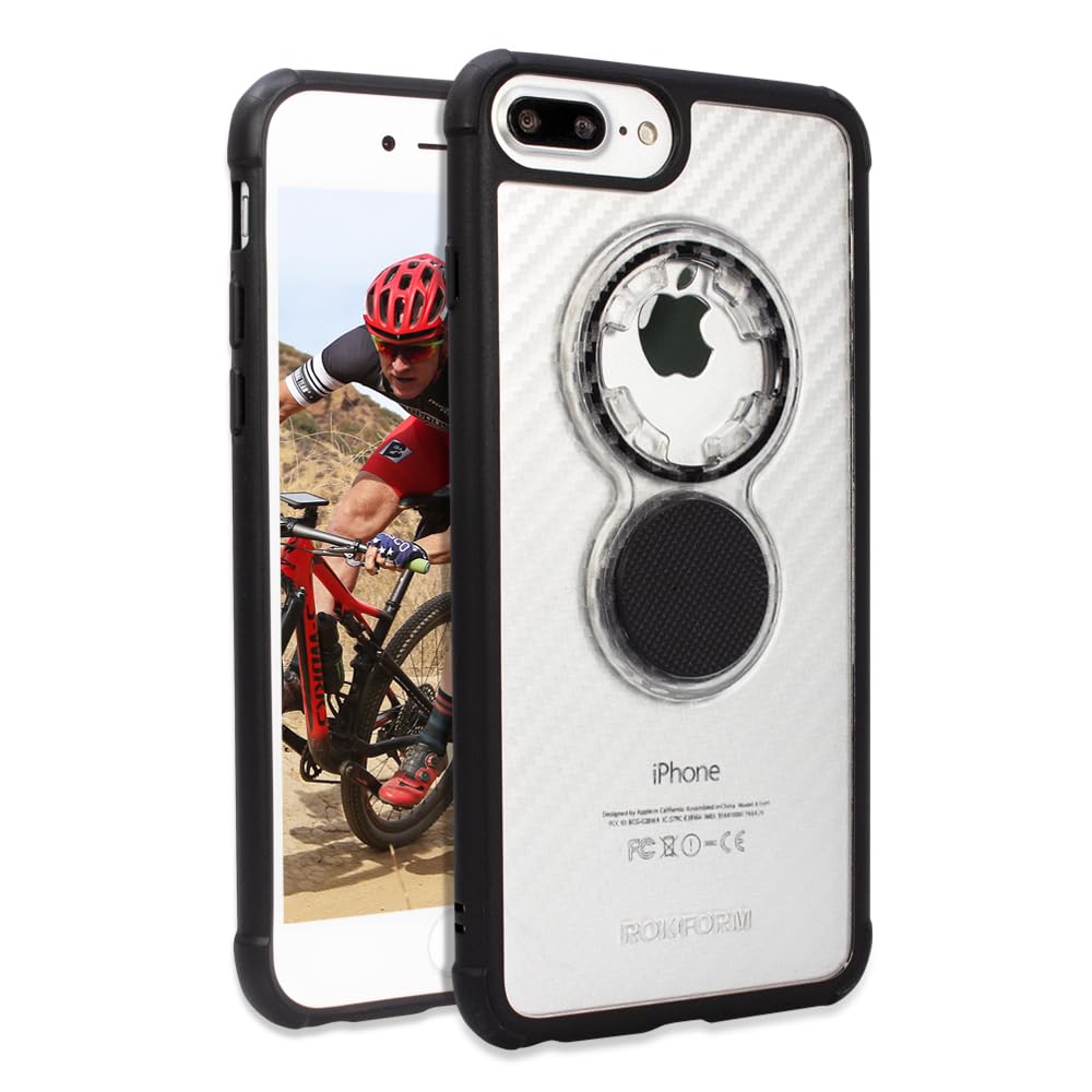 Rokform Magnetic iPhone 8/7/6/6s Plus Case with Twist Lock Mount - Crystal Slim Clear Phone Holder for Secure Mounting in Car, Gym, and Outdoor Adventures
