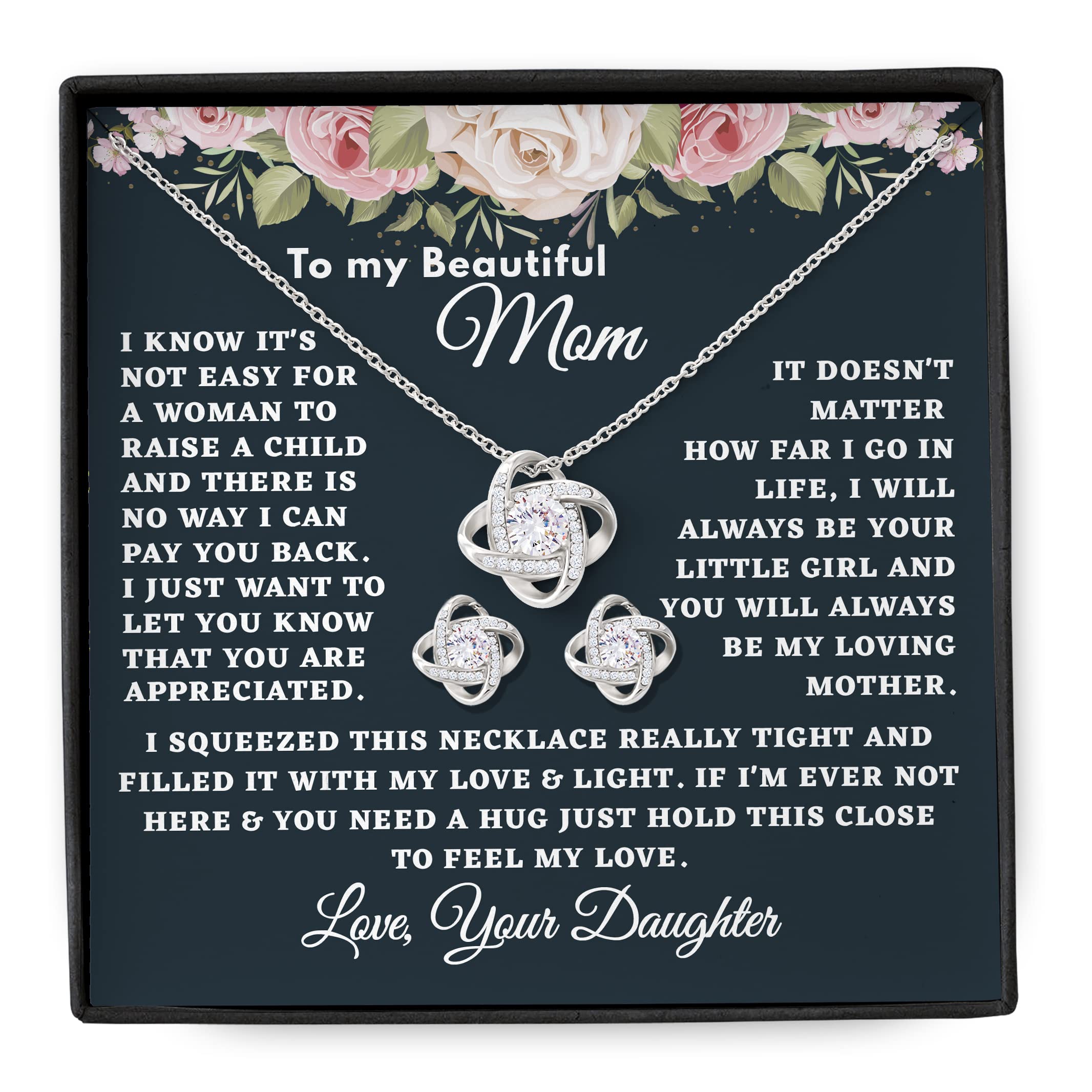 LAVISHPEARLS Mother Daughter Necklace Set - Sterling Silver Heart Pendant Jewelry for Women | Birthday Gift for Mom, Mother's Day Present, Christmas Gift from Daughter | Perfect for Special Occasions, Family Bonding & Everyday Wear