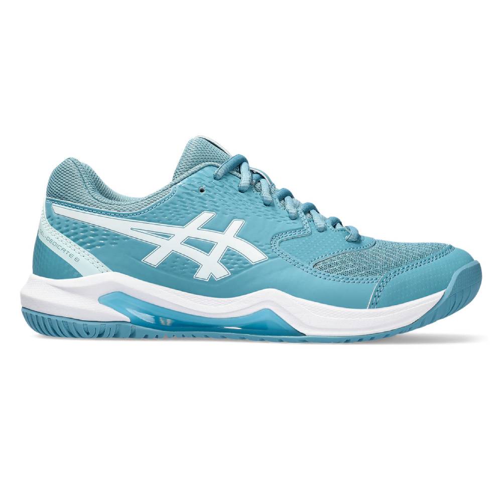 ASICS Gel-Dedicate 8 Wide Women's Tennis Shoes - Lightweight Comfort for Court Performance (Blue/White) | Perfect for Competitive Matches & Casual Play