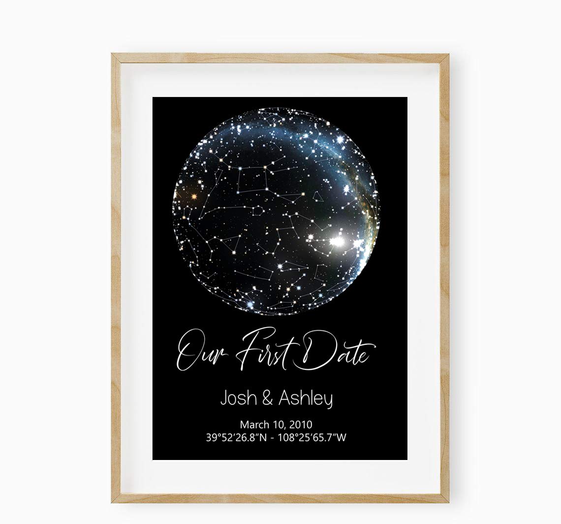 Custom Star Map - Personalized Constellation Print - Unique Gift for Engagement, Wedding & Anniversary - 16x20