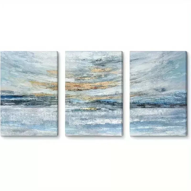 3-Piece Seascape Wall Art Set - Framed Canvas 50x70cm (20x28in) - High Quality Print - 100% Australian Made - Ready to Hang - Perfect for Living Room, Bedroom & Office Decor