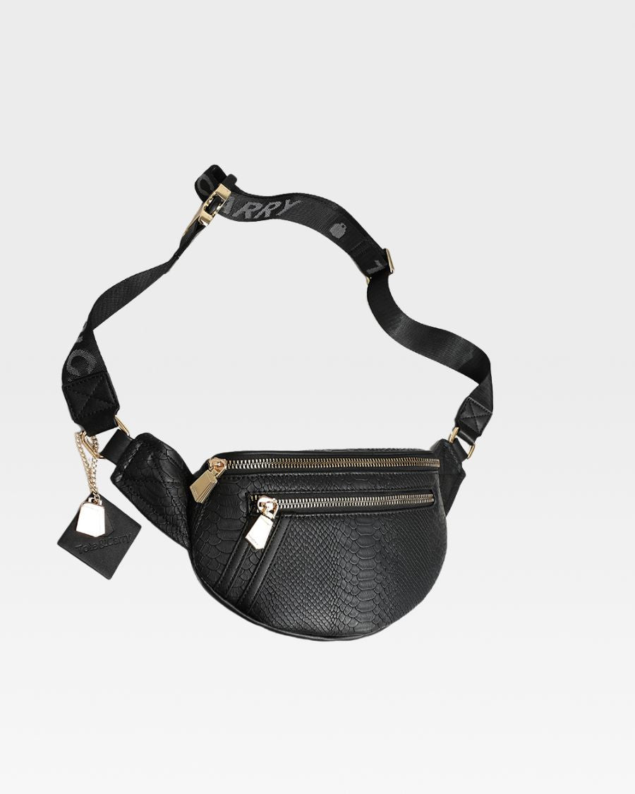 Apollo 1 Black Fanny Pack - Water-Resistant Waist Bag for Hiking, Travel & Outdoor Adventures | Hands-Free Storage for Phone, Wallet & Essentials
