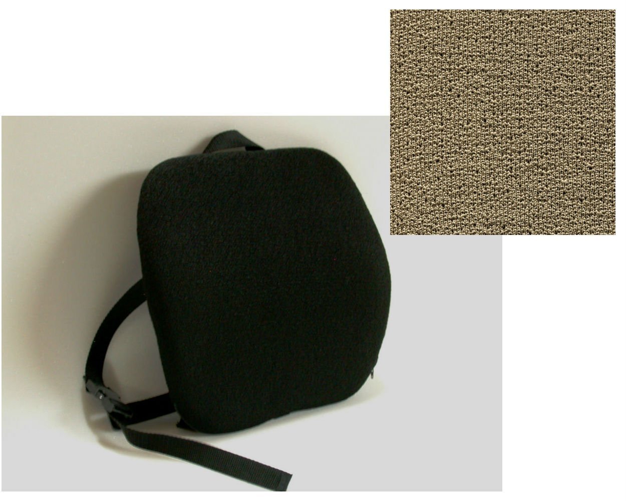 ZB McCartys Sacro Ease Keri Cush Back Lumbar Support Cushion - Orthopedic Seat Cushion for Office Chair, Car & Home - Premium Memory Foam Coccyx Pain Relief (Cappuccino) - Perfect for Long Sitting, Driving & Back Pain Relief