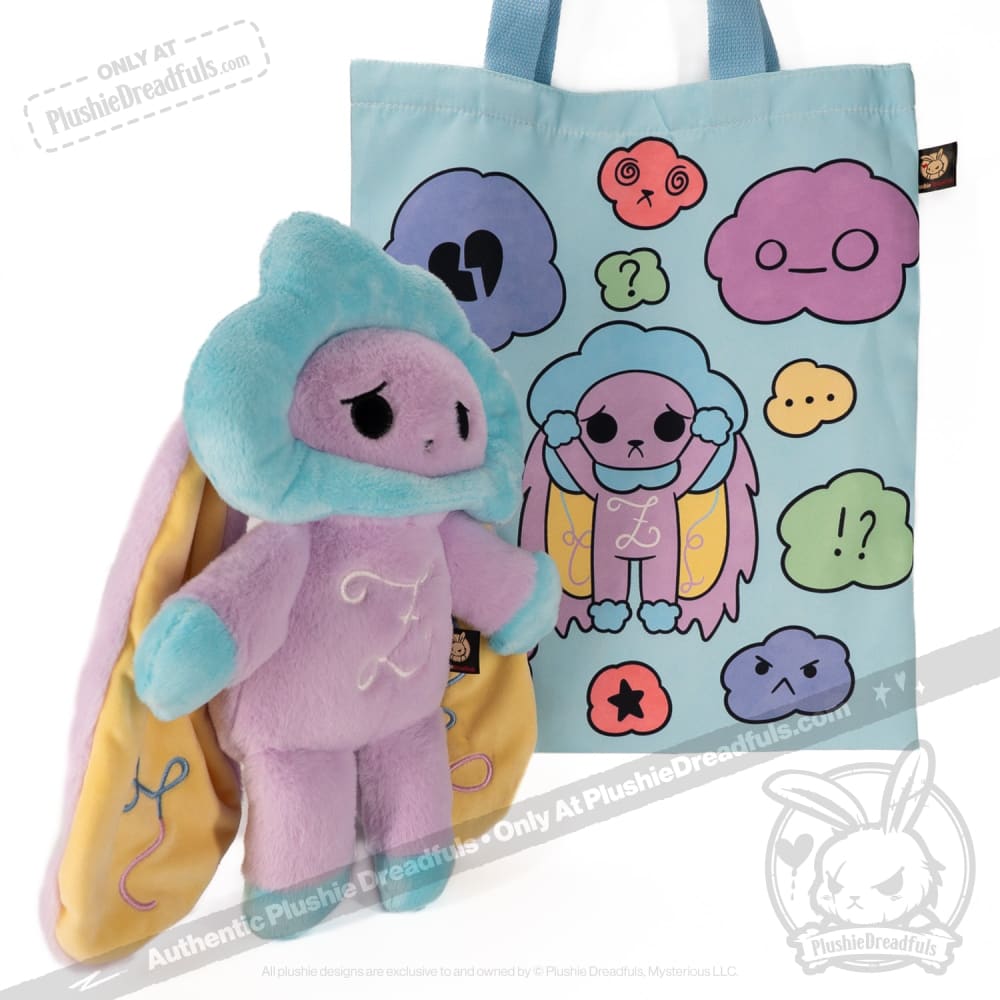 Plushie Dreadfuls Overthinking Bunny - Soft Stuffed Animal Toy for Anxiety Relief & Emotional Support | Cute Stress Relief Plush for Adults & Kids | Perfect for Therapy, Gifts, and Comfort