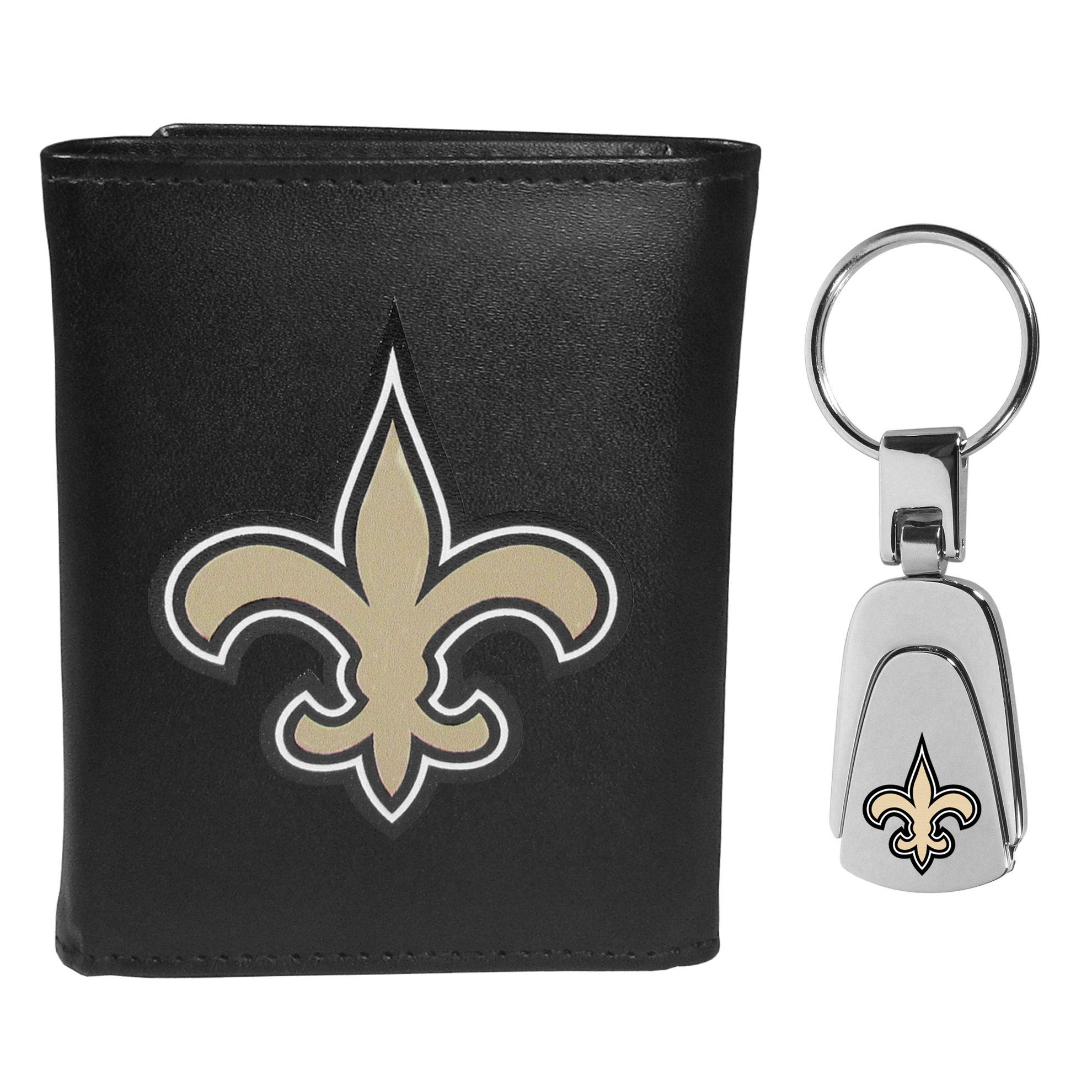 Premium Siskiyou Tri-Fold Leather Wallet with RFID Protection & Stainless Steel Keychain - Stylish & Secure for Men's Everyday Carry (EDC), Travel, and Business Use