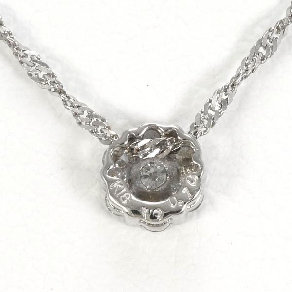 18K White Gold Diamond Necklace for Women - Elegant Pendant Jewelry Gift for Anniversary, Wedding & Special Occasions