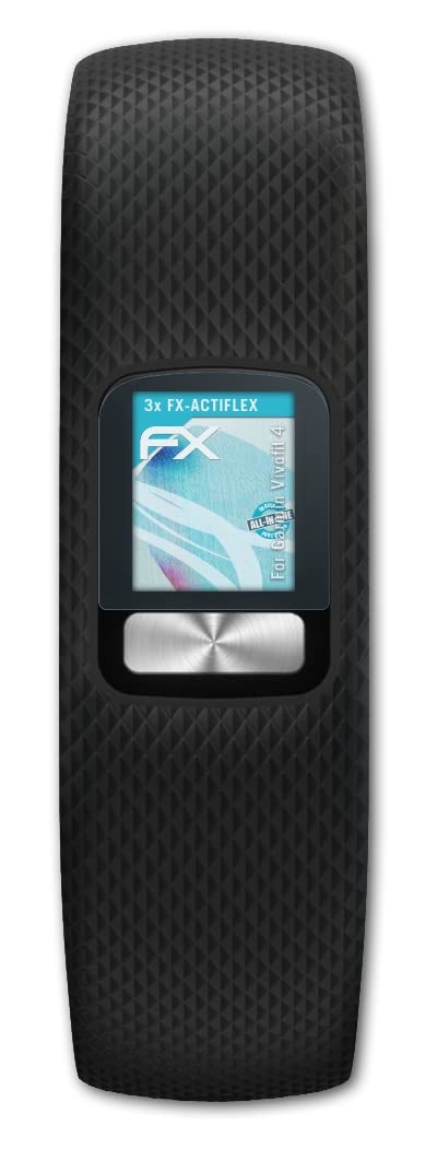 Garmin Vivofit 4 Screen Protector - 3 Pack Ultra Clear Flexible FX Film | Anti-Scratch & Bubble-Free Protection for Fitness Tracking | Perfect for Running, Swimming & Daily Activities