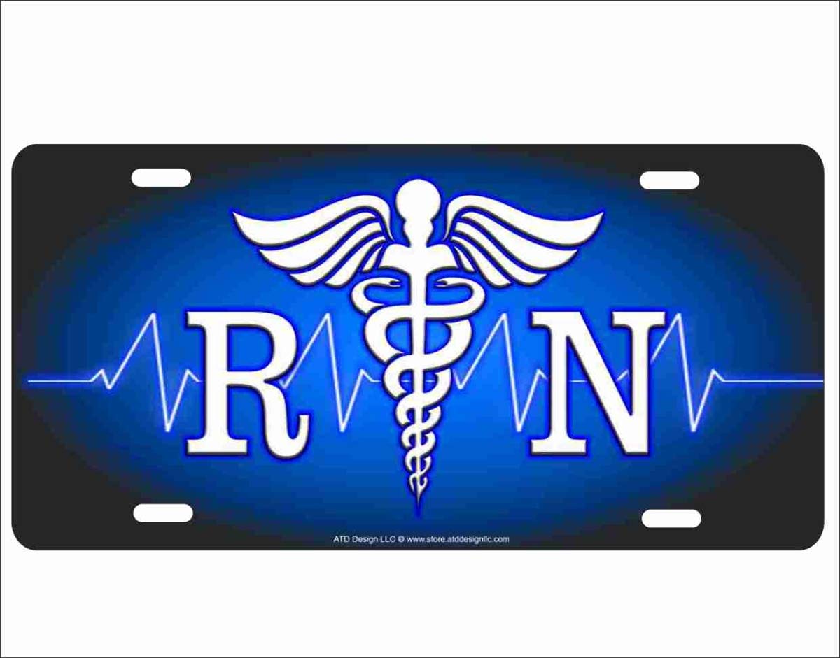 Personalized Registered Nurse Novelty License Plate - Custom Aluminum Car Tag for Nurses - Perfect for Cars, Office Decor & Gifts for Healthcare Professionals
