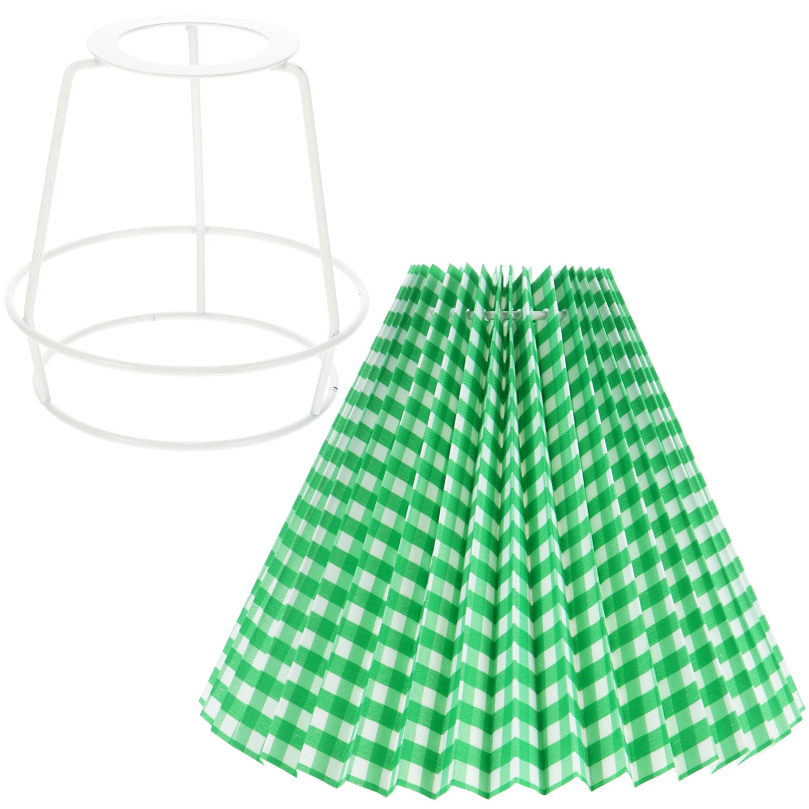 EXCEART Large Pleated Lattice Lamp Shade - Anti-Glare Fabric Table Lamp Cover for Bedroom, Living Room & Office - Vintage Home Decor Lighting Accessory (Perfect for Reading Nooks, Nightstands and Workspace Ambiance)