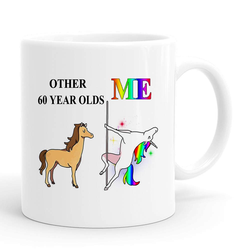 Funny 60th Birthday Coffee Mug for Women & Men - 11 oz Unicorn Themed Gift for 60 Year Old - Perfect for Her, Him, Mom, Dad, Sister, Friend or Coworker - Great for Coffee, Tea & Office Use (1959 Vintage Design)