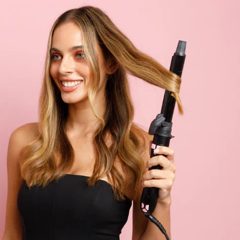 Mermade Hair Spin Brush - Black | Detangling & Styling Hair Brush for Smooth & Shiny Hair | Perfect for Home, Salon & Travel Use