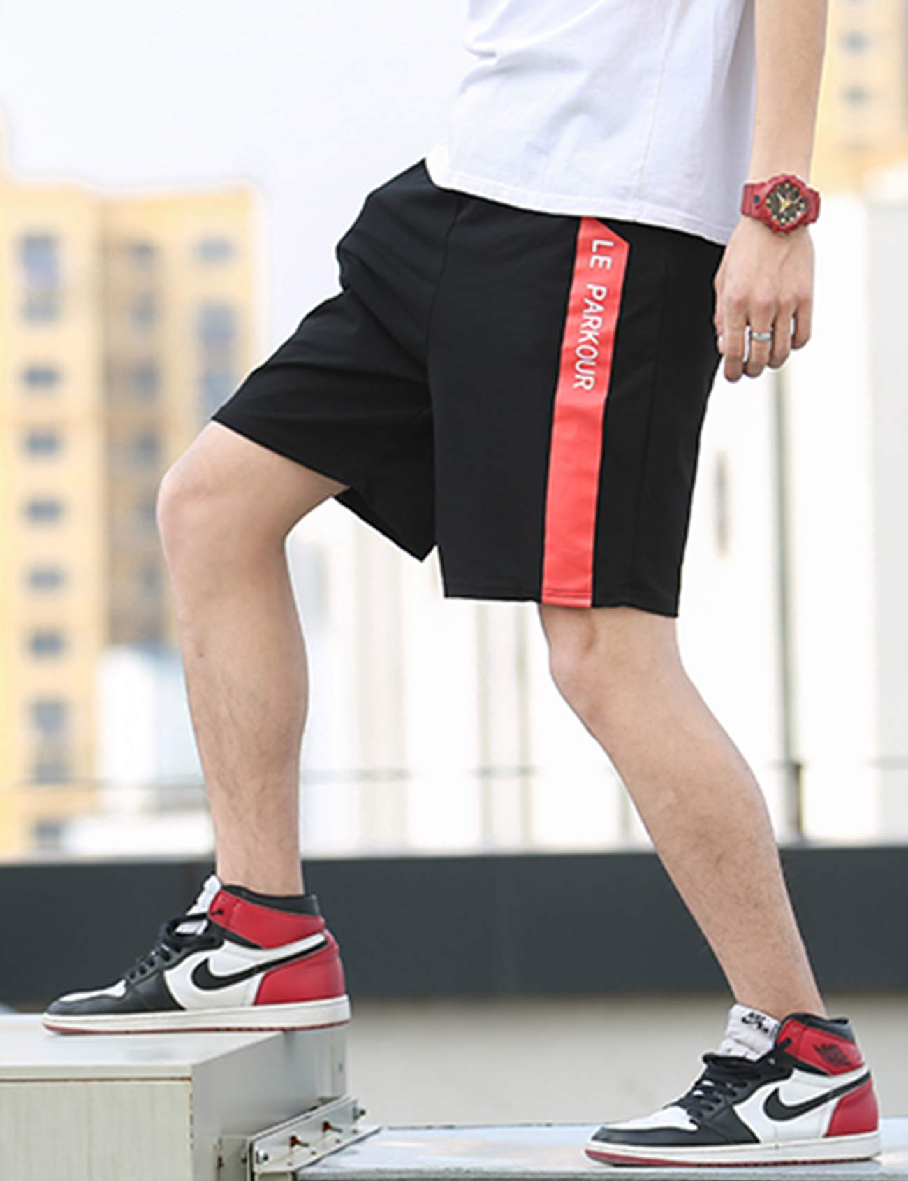 Letuwj Men's Summer Gym Shorts - Breathable Quick-Dry Workout Shorts with Pockets for Running, Training & Outdoor Activities