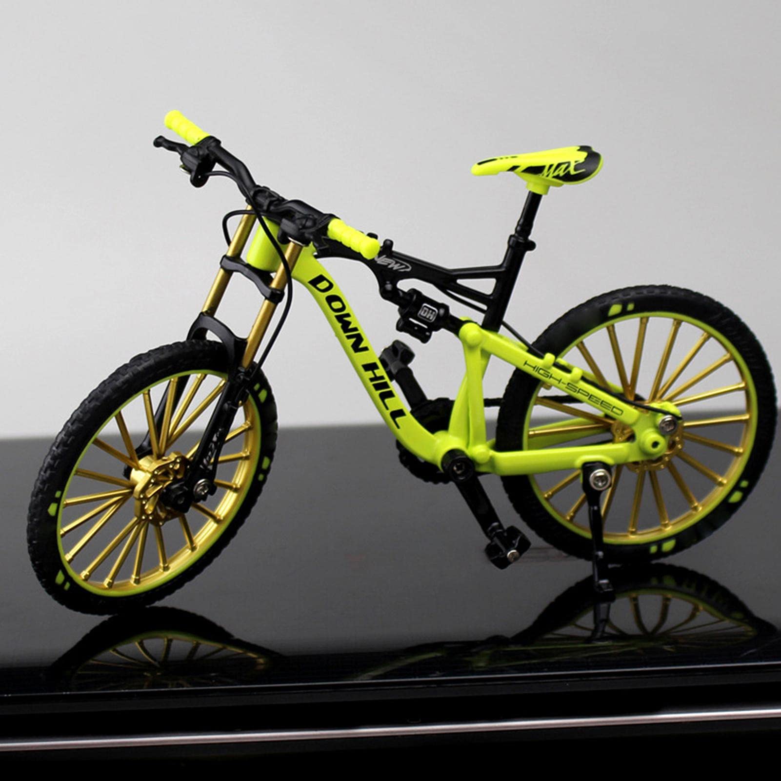 1:10 Scale Mini Bicycle Toy - Alloy Mountain Bike Finger Bike Model - BMX Bike Ornament - Perfect for Desk Decor, Office Stress Relief & Cycling Enthusiast Gifts
