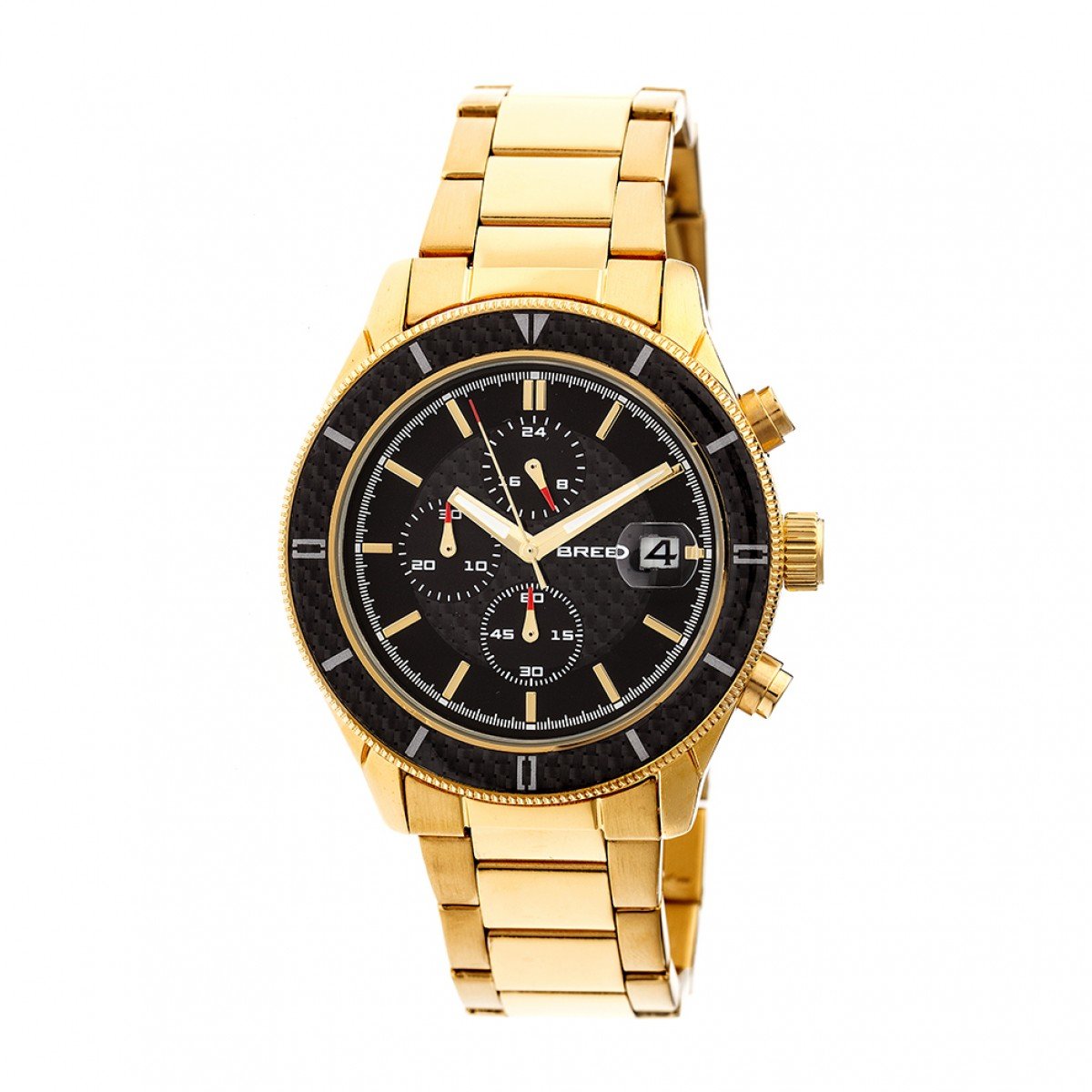 Breed Maverick Chronograph Stainless Steel Bracelet Watch with Date Display - Stylish Men's Dress Watch for Business, Casual & Formal Occasions
