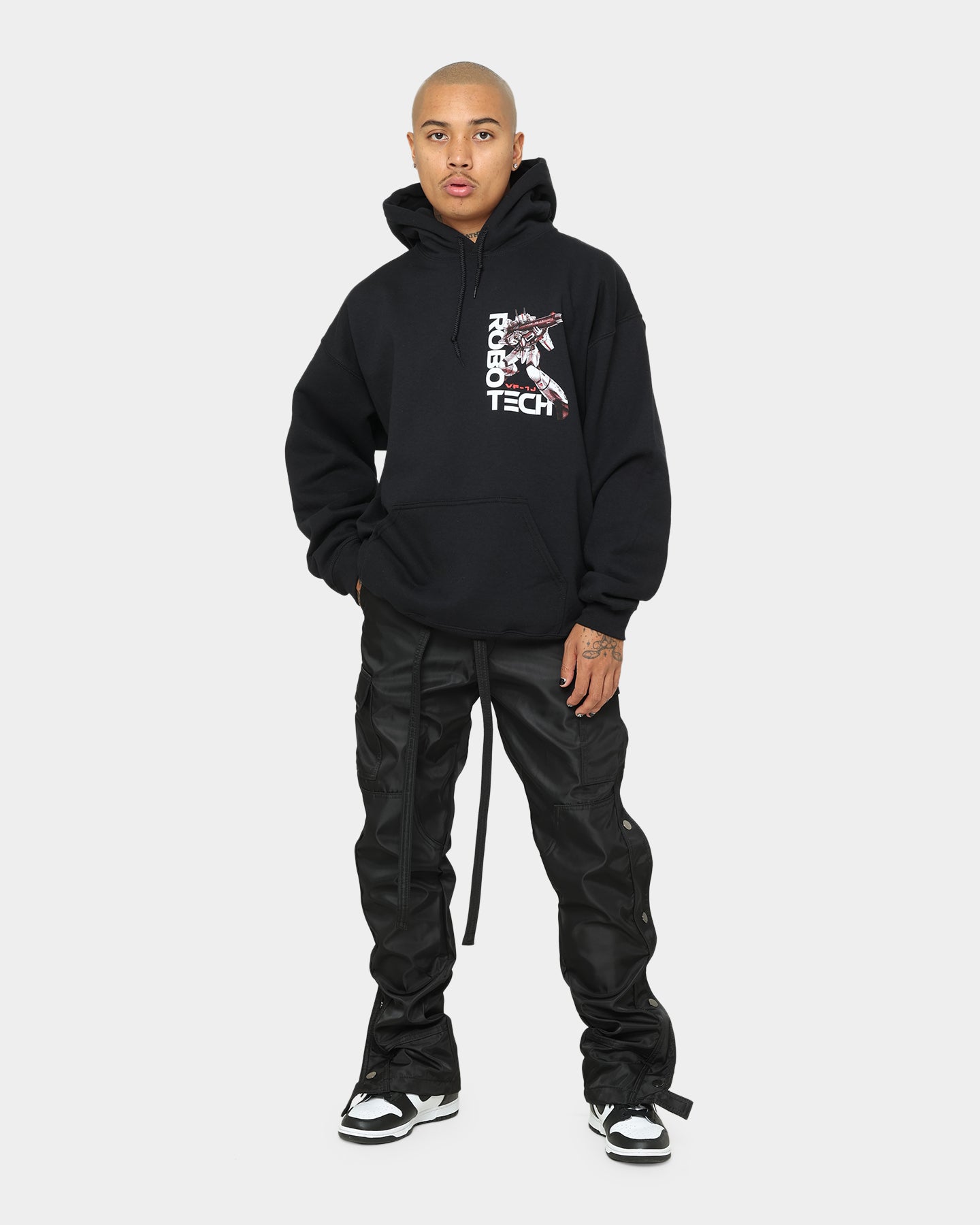 American Thrift X Robotech VF1J Black Hoodie - Stylish Anime-Inspired Streetwear for Fans & Collectors | Perfect for Cosplay, Conventions & Casual Wear