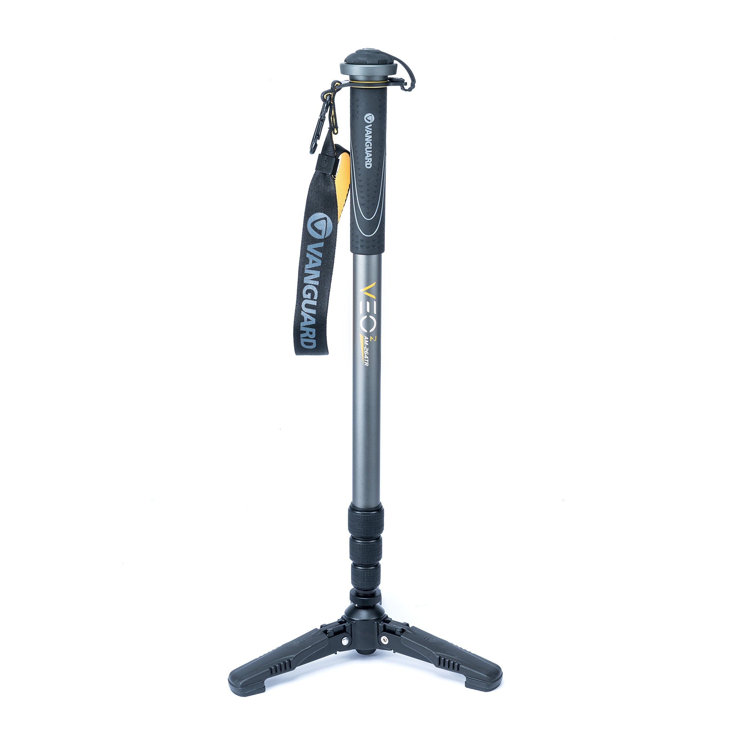 Vanguard VEO 2 AM-264TR Aluminum Monopod with Tri-Stand - Lightweight & Adjustable Camera Support for Travel, Sports & Wildlife Photography (Gray)