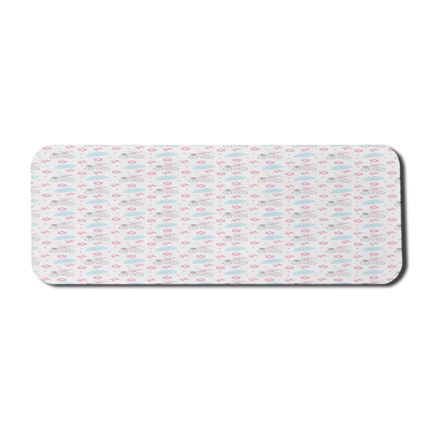 Ambesonne Pastel Cat Bicycle Mouse Pad - Non-Slip Rubber Gaming Mousepad 31