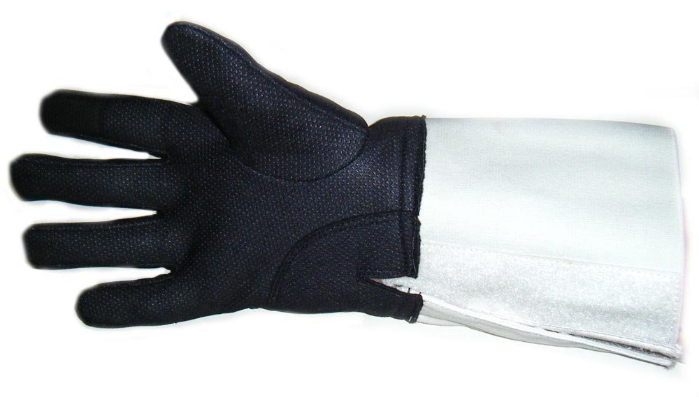 Washable Fencing Gloves with Epee Black Palm & Printed Backhand - Durable Practice & Competition Gear for Fencing Enthusiasts