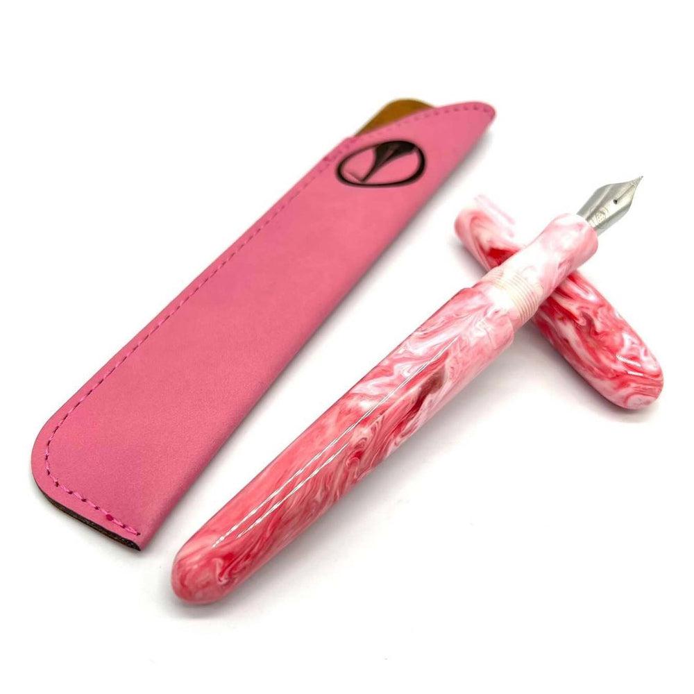 Tailored Pen Company × @micahfinds Strawberry Cheesecake Themed Fountain Pen - Premium Writing Instrument for Journaling, Calligraphy & Gift Giving