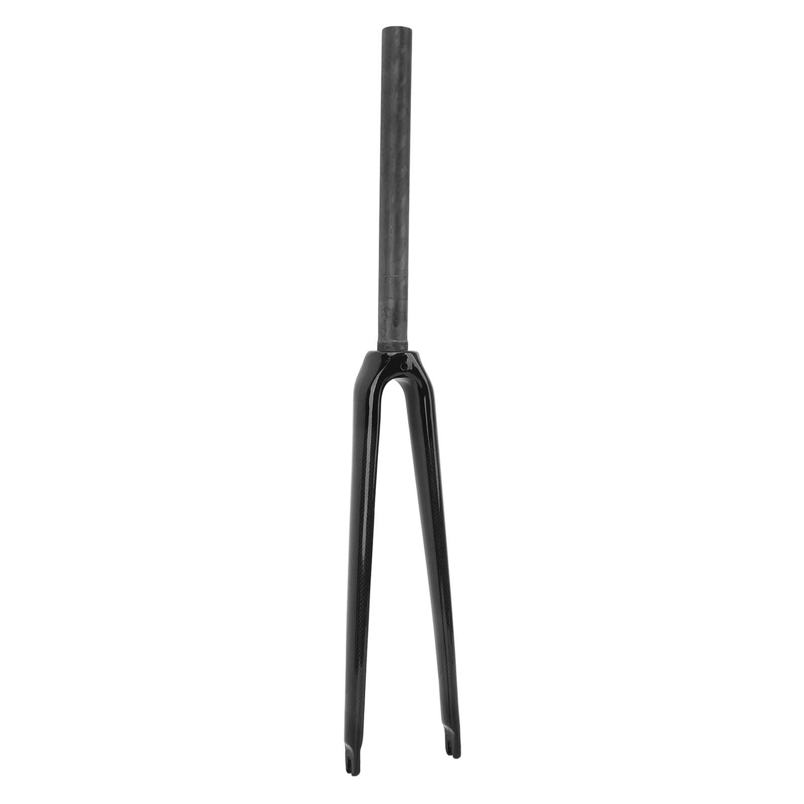 700C Carbon Fiber Road Bike Fork - 3K Stripes, Quick Release, C Brake Rim Brake, Rigid Straight Tube, Superlight MTB Front Fork for Racing & Commuting