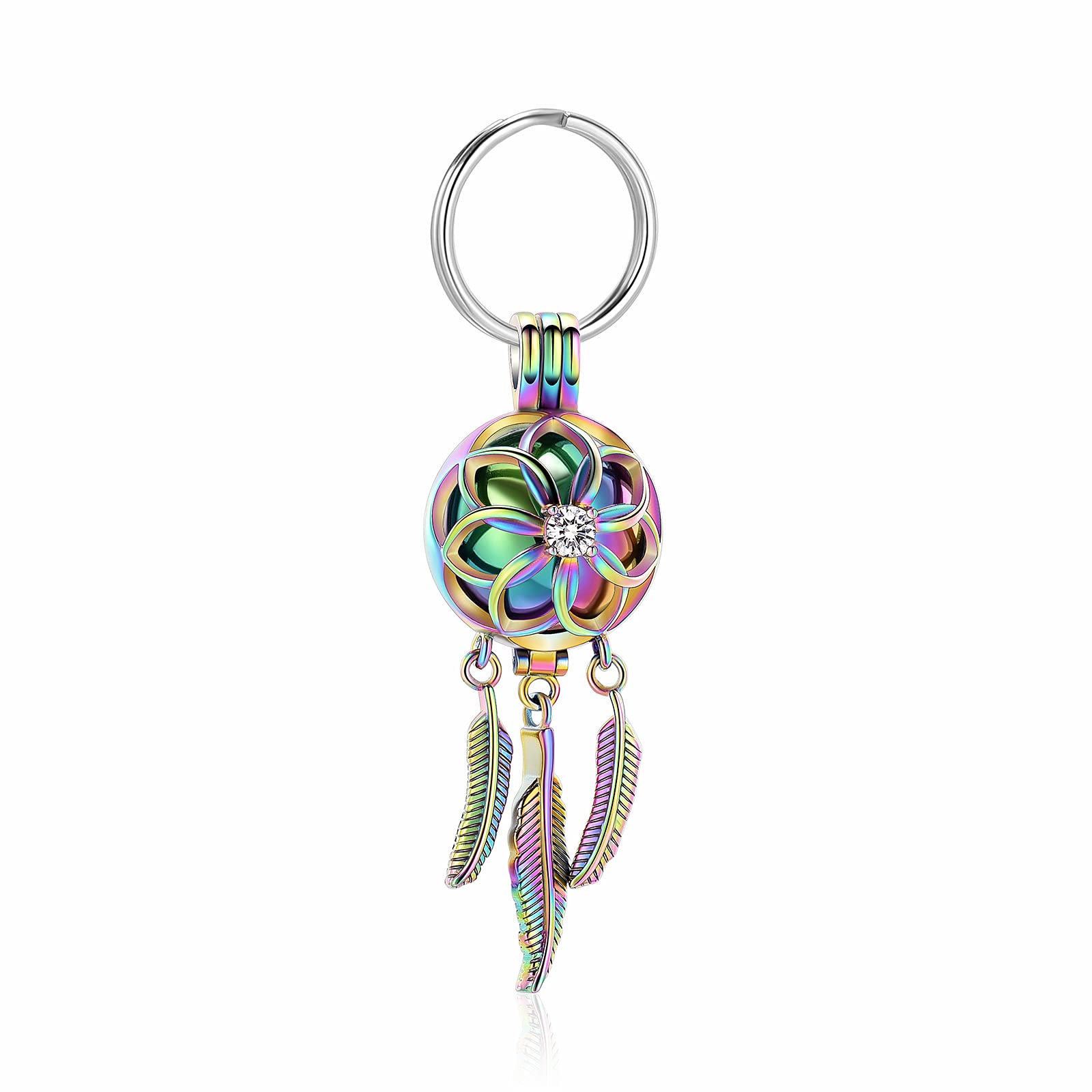 IMRSANL Cremation Jewelry Urn Keychain - Memorial Ashes Holder for Women, Dream Catcher Keepsake Pendant - Perfect for Honoring Loved Ones at Memorials, Funerals & Daily Wear