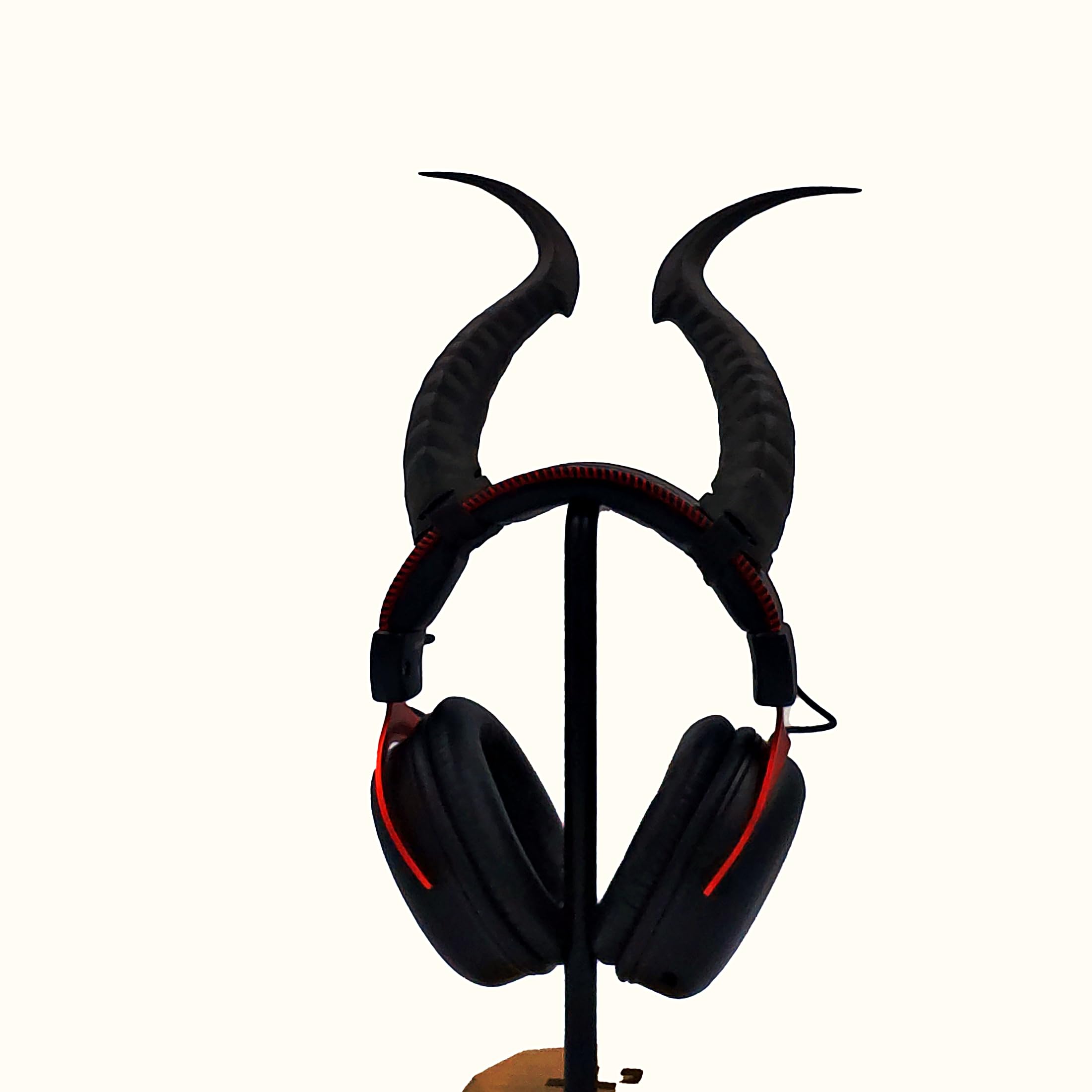 Tiefling Horns Headset Attachment - Gaming & Streaming Accessories for Cosplay, Goat Horns, Ram Horns, Bard Costume - Perfect Gift for Gamers & Streamers (Pink Matte) - Enhance Your Cosplay & Live Streaming Experience
