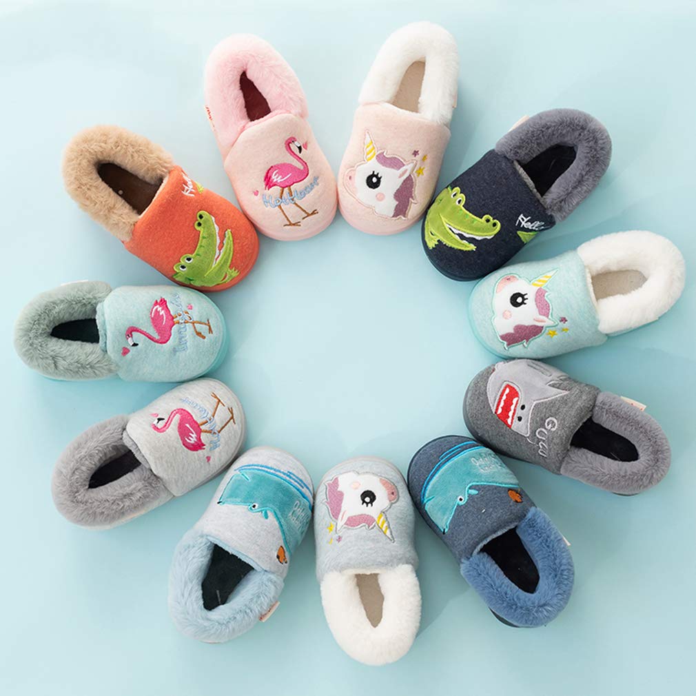 **Warm Fluffy Animal Slippers for Toddler Boys & Girls - Cozy Kids House Shoes for Indoor Comfort - Perfect for Winter & Playtime at Home**