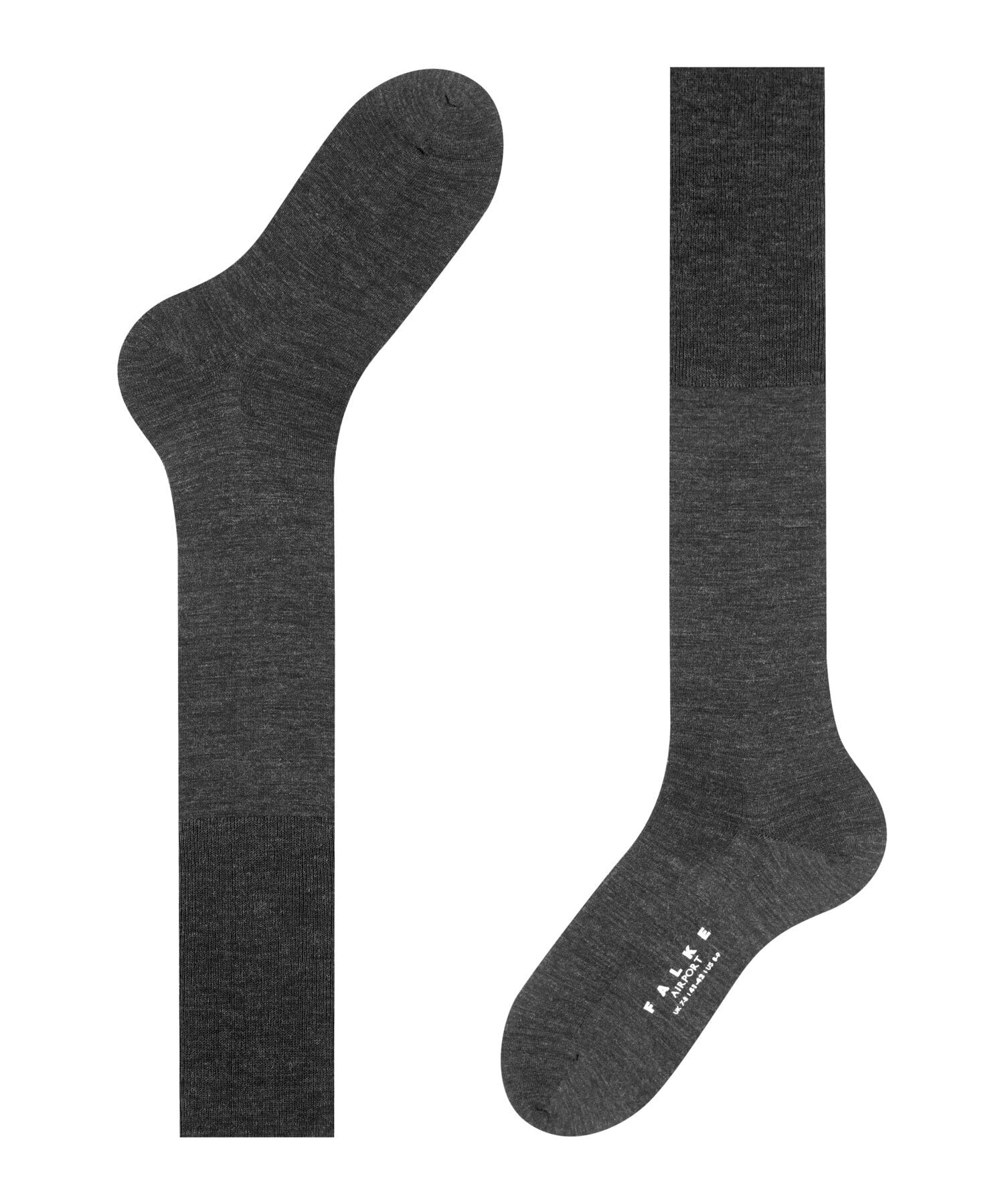 FALKE Men's Knee-High Dress Socks - Breathable Merino Wool & Cotton Blend for Business Travel & Office Wear - Comfortable Formal Socks for Work, Airplane Flights & Leisure Activities (1 Pair)