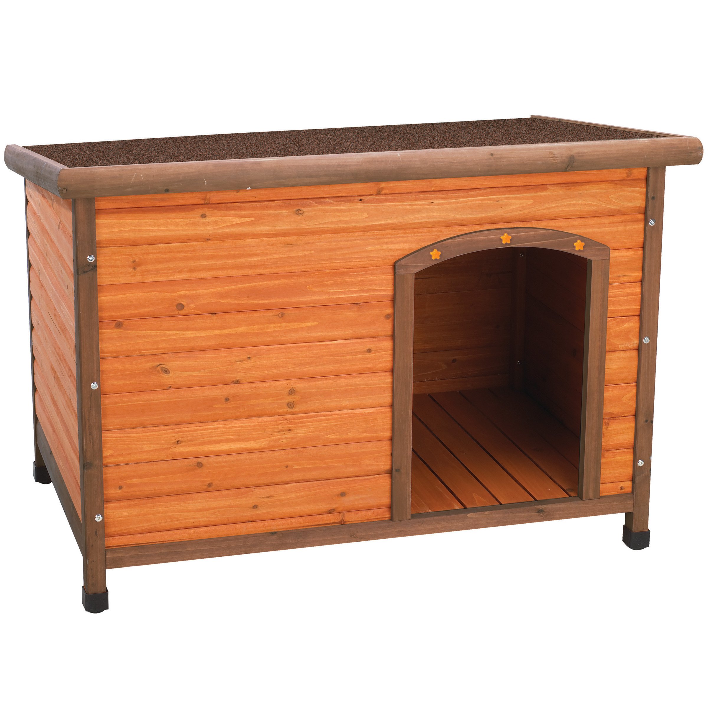 Premium Plus Fir Wood Dog House - Large, Durable & Weatherproof Outdoor Dog Kennel for Large Breeds - Perfect for Backyard, Patio, or Garden Use