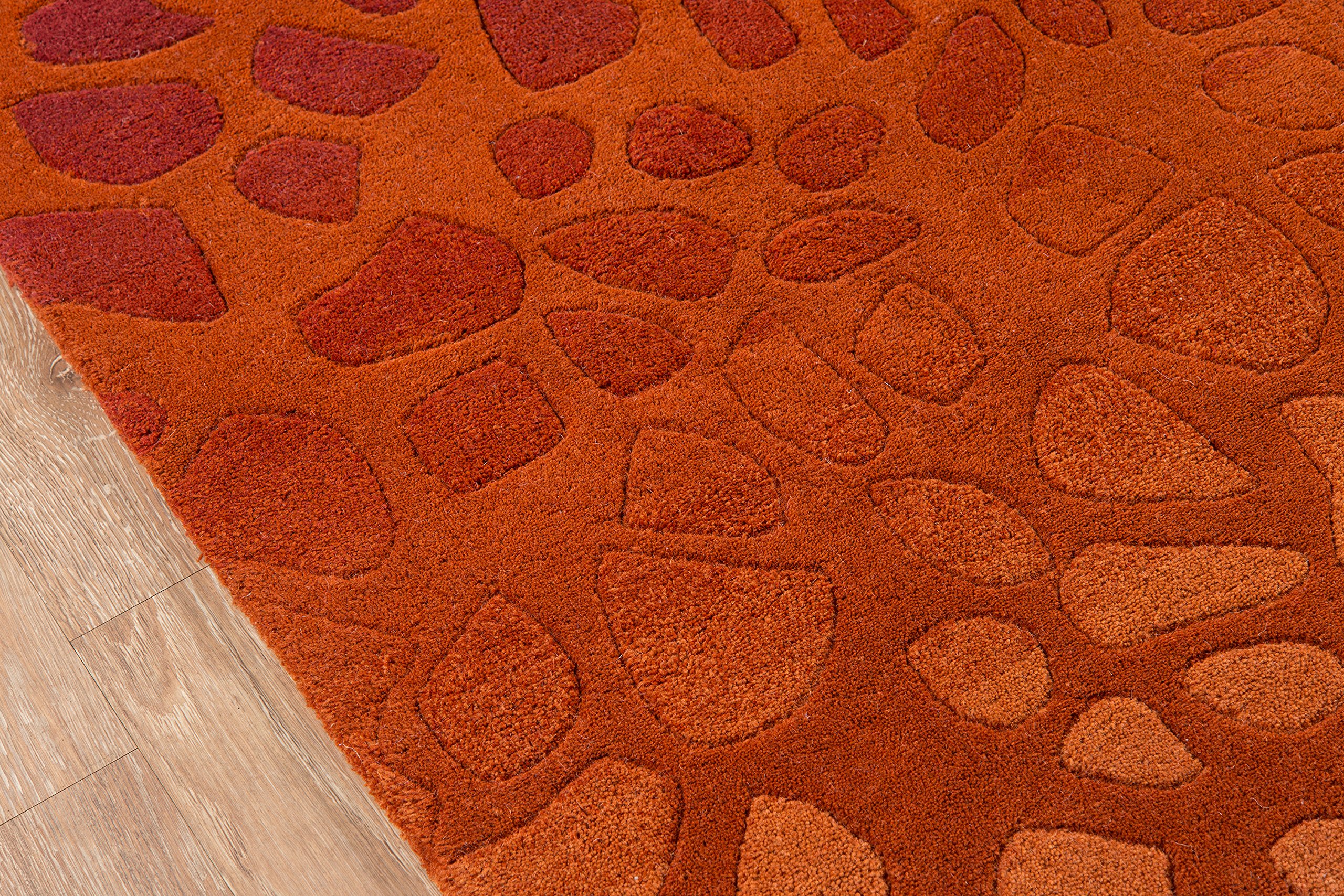 Momeni Delhi Collection 5' x 8' Area Rug in Paprika - Soft Handmade Modern Persian Style Rug for Living Room, Bedroom & Dining Room Decor