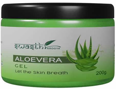 Pure Aloe Vera Gel for Face & Skin - Deep Moisturizer, Pore Cleanser, Anti-Aging Treatment - 200g Jar - Soothes Sunburn, Hydrates Dry Skin, Reduces Wrinkles - Perfect for Daily Skincare Routine & After-Sun Care