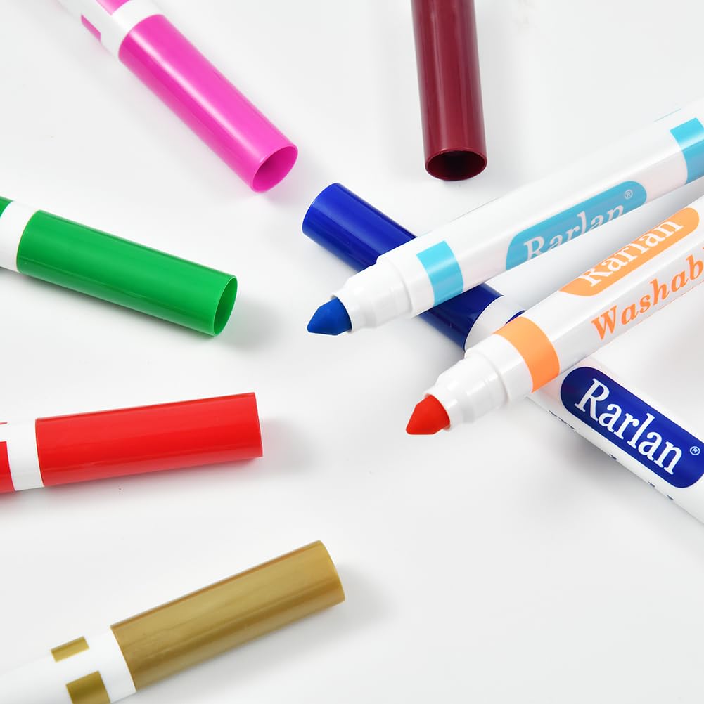 Washable Markers Bulk 48 Colors (3 Boxes, 144 Count) - Non-Toxic Kids Art Supplies for Classroom, School, Home & DIY Craft Projects
