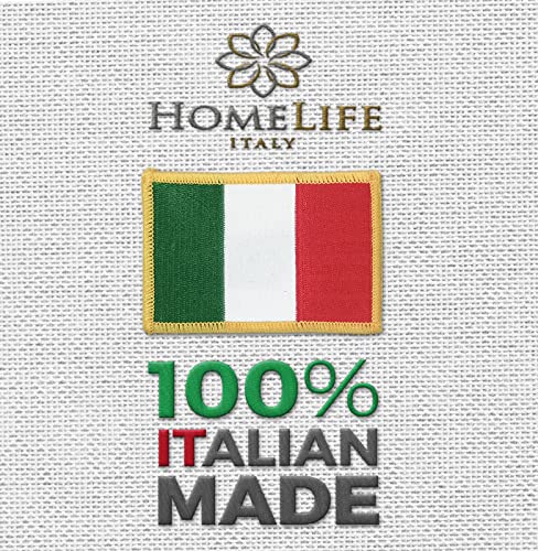 Premium Italian Piqué Cotton Summer Bedspread [220 x 280 cm] - Lightweight Spring Blanket for French Beds with Hexagonal Design in Green | Perfect for Guest Rooms, Vacation Homes & Summer Bedding