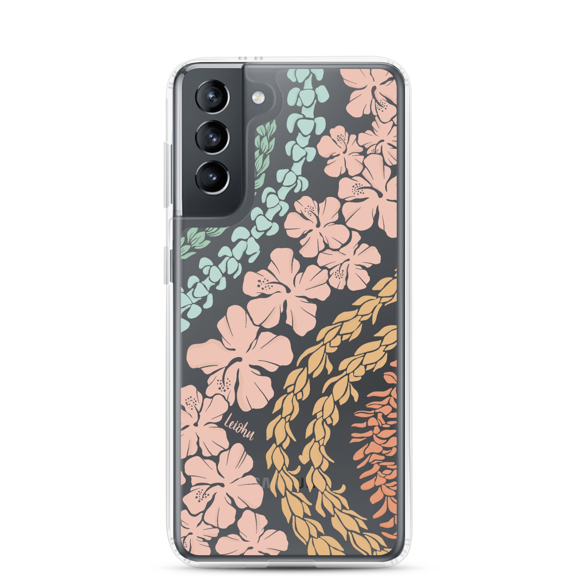 Groovy Lei Clear Protective Case for Samsung Galaxy - Slim & Durable Phone Cover for Everyday Use & Travel