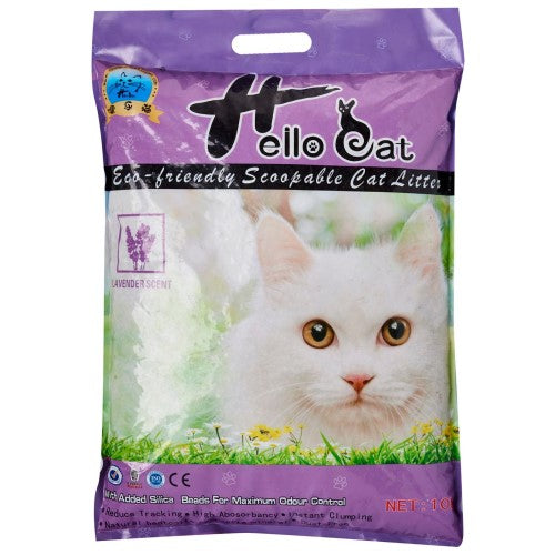 Premium Bentonite Cat Litter with Lavender Scent - Odor Control Clumping Kitty Litter for All Cat Breeds | Ideal for Multi-Cat Homes & Small Spaces