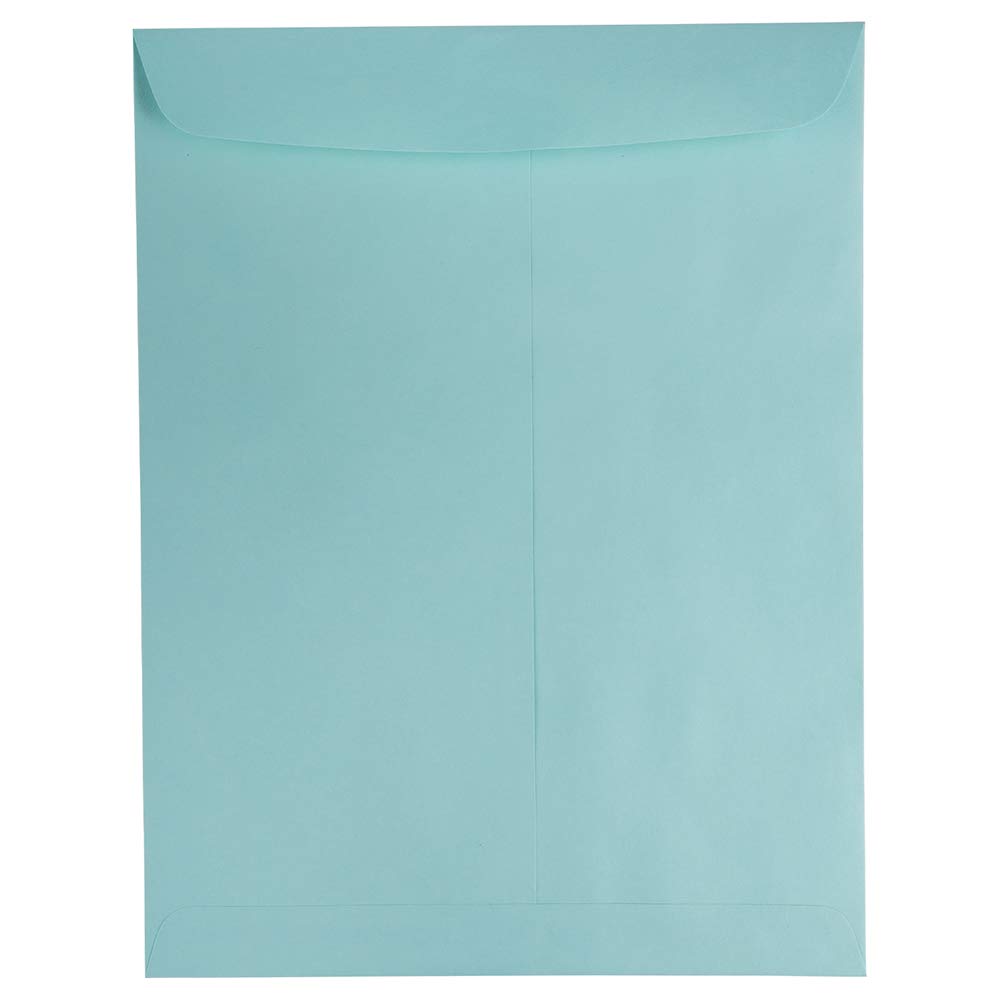 Premium JAM PAPER 10x13 Open End Catalog Envelopes - Aqua Blue (100 Pack) - Ideal for Business Mailings, Marketing Materials & Document Storage