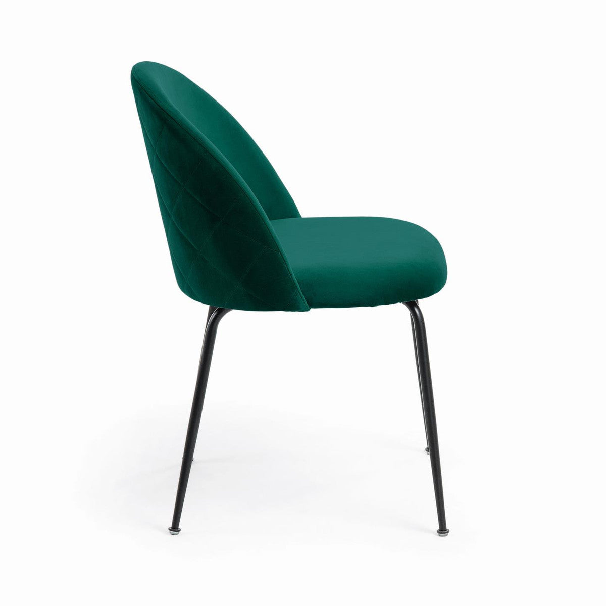 Ivonne Velvet Dining Chair - Modern Upholstered Accent Chair for Kitchen, Dining Room & Office - Soft Velvet Fabric with Sturdy Metal Legs - Elegant Home Decor for Small Spaces